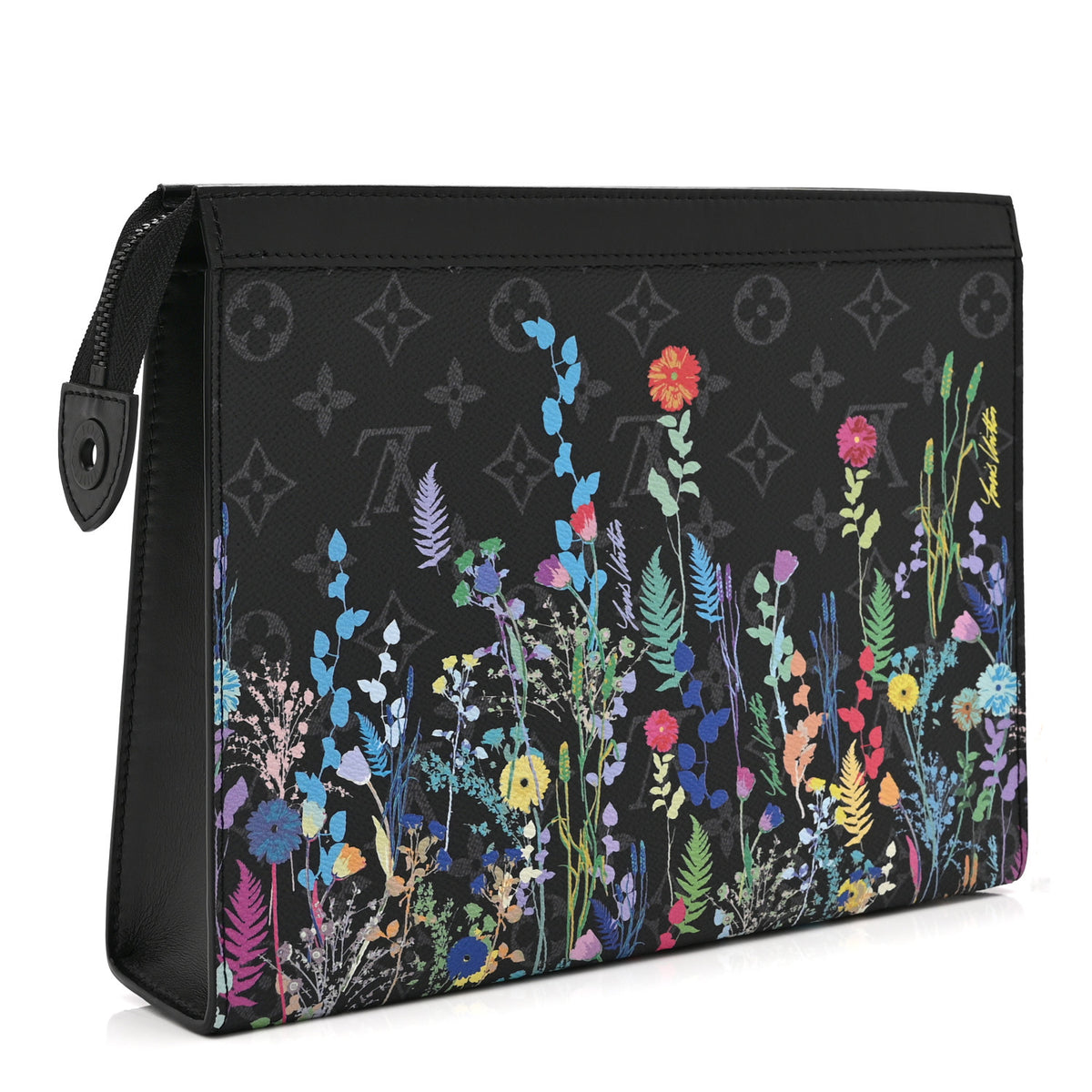 Louis Vuitton Monogram Eclipse Folia Pochette Voyage MM 3 of 9