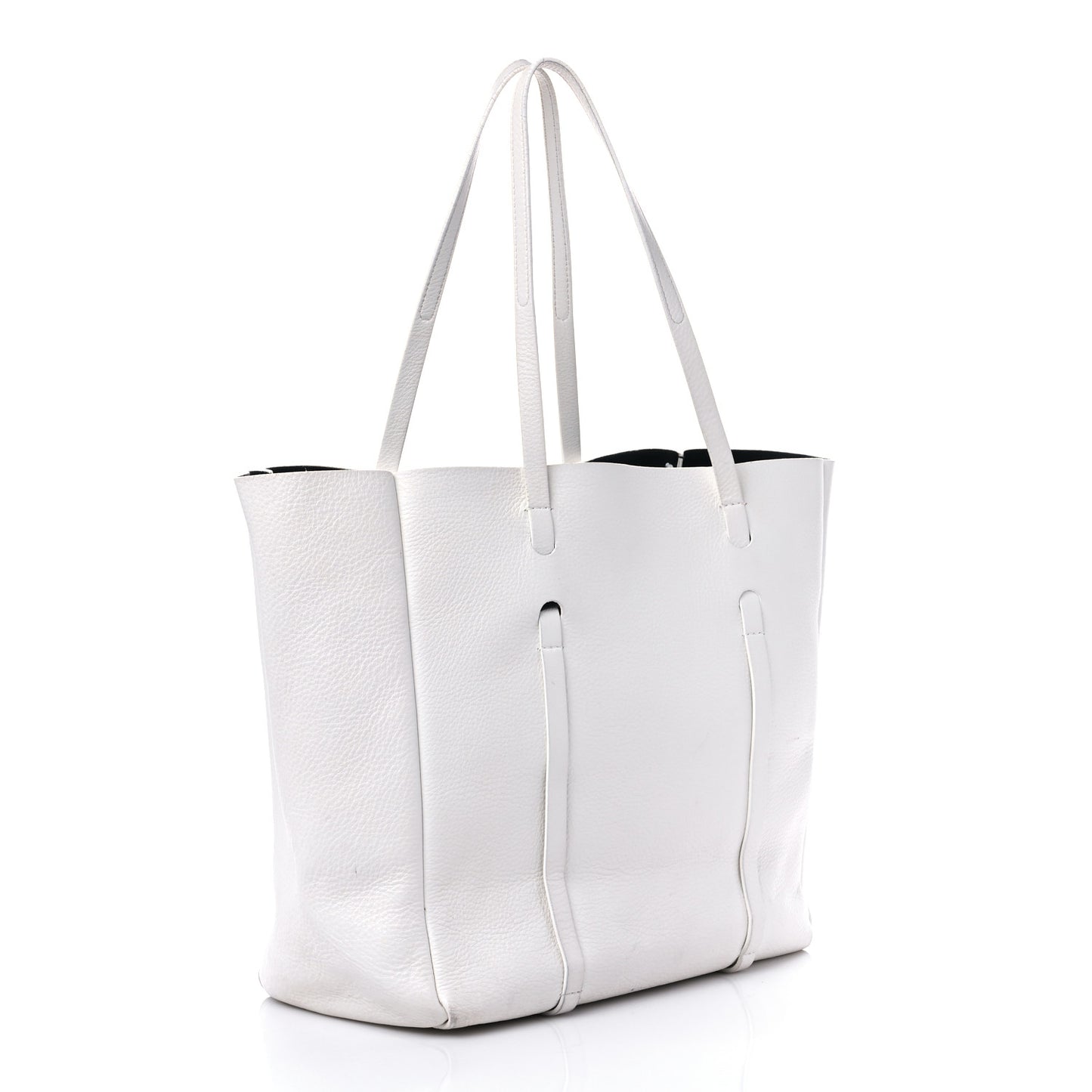 Veau Baltimore Double Sided Small Everyday Tote Optic White Black