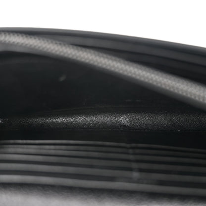 Saint Laurent Grained Metallic Calfskin Monogram Chain Wallet Black 5 of 12