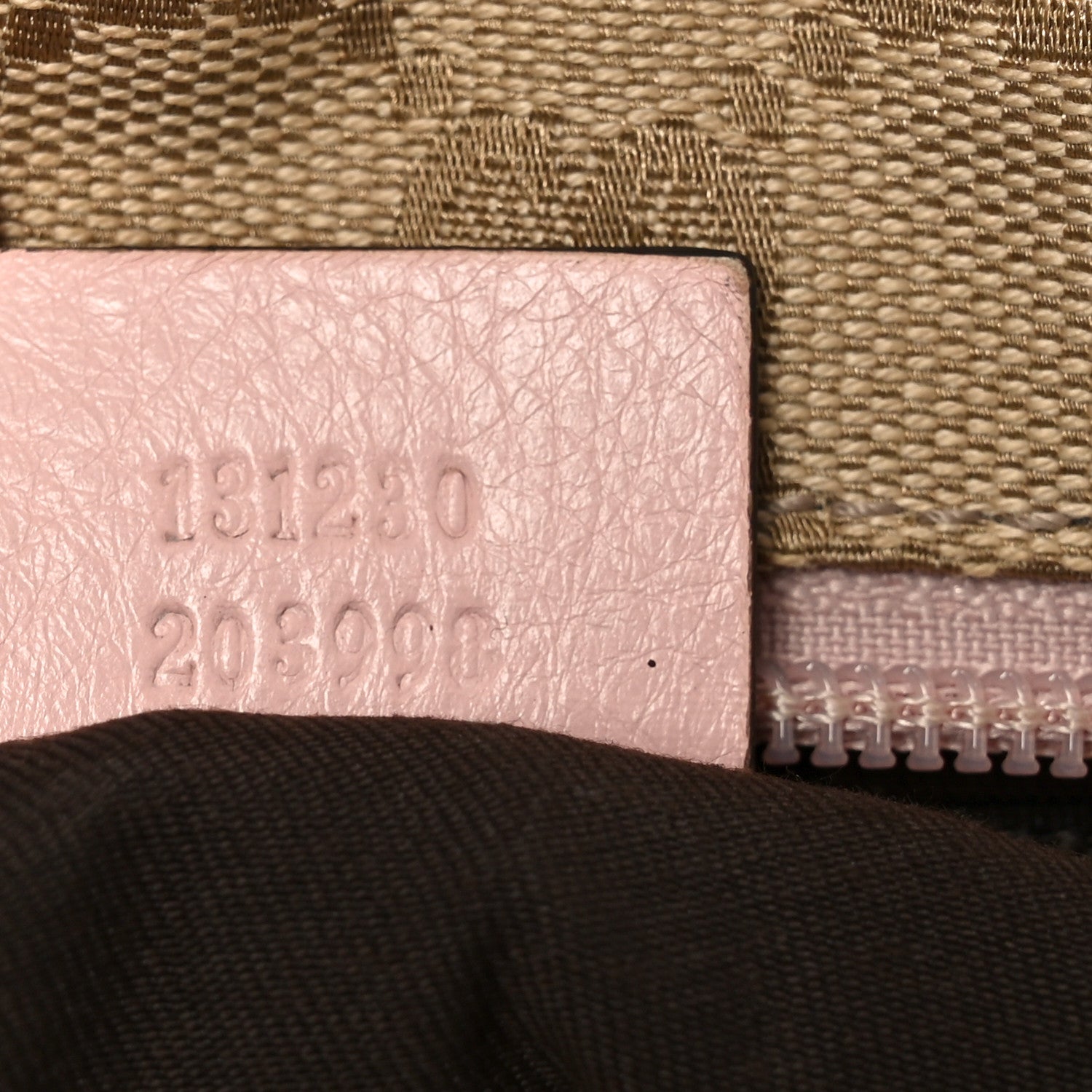 Gucci GG Monogram Medium Web Handle Bucket Tote Pink Blue 7 of 10