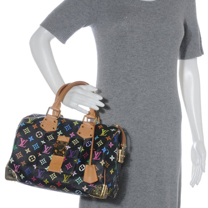 Louis Vuitton Monogram Multicolor Speedy 30 Black 2 of 7