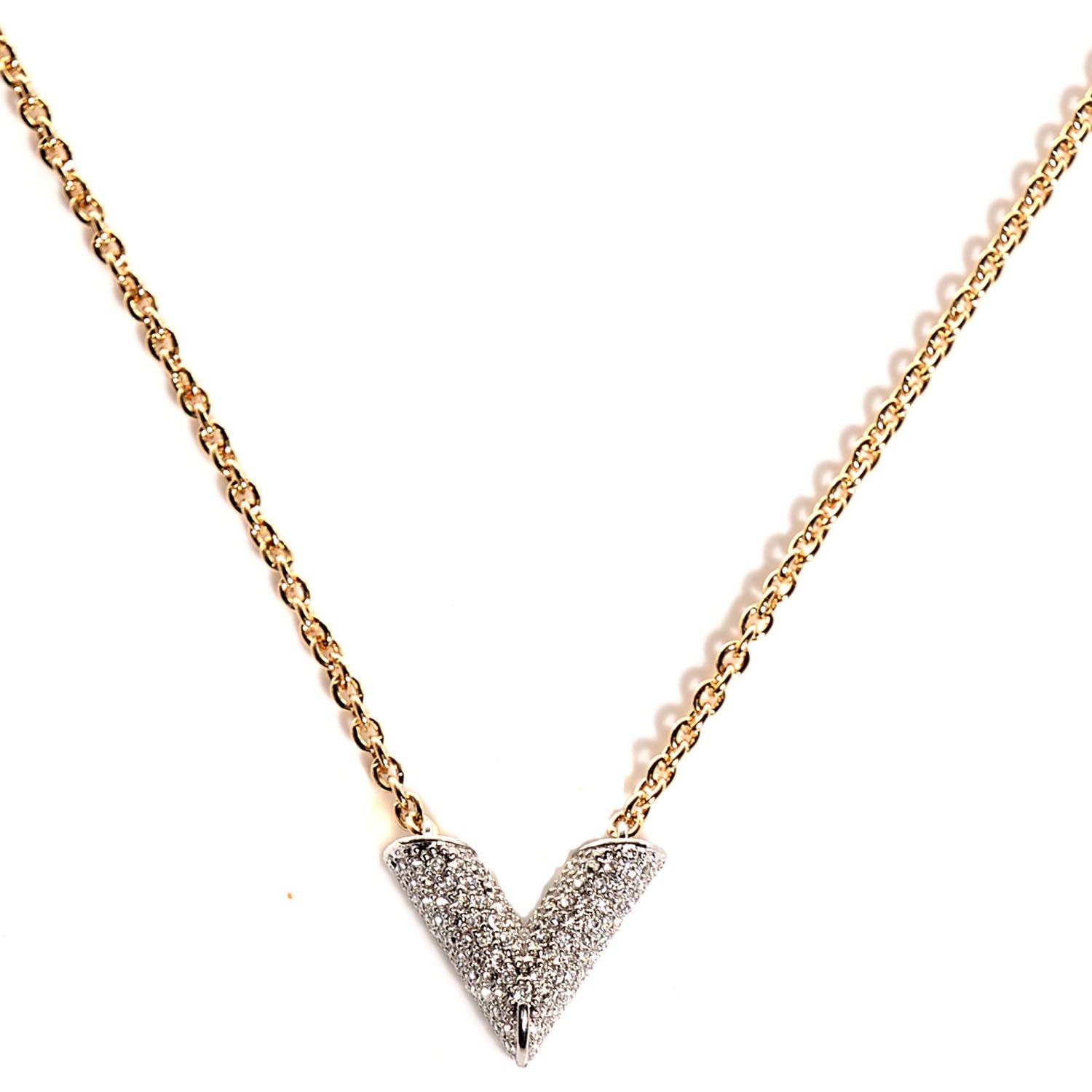 Louis Vuitton Swarovski Essential V Strass Necklace 1 of 7