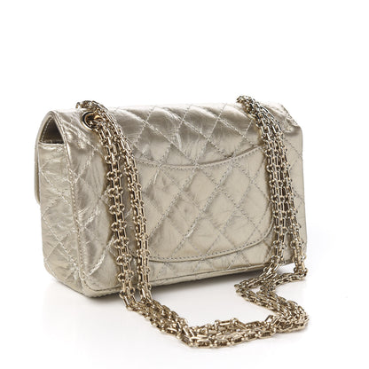 Chanel Aged Calfskin Quilted 2.55 Reissue Mini Flap Light Gold 2 of 9
