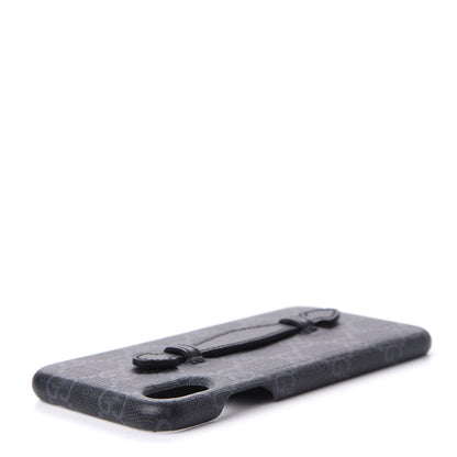 Gucci GG Supreme Monogram Top Handle iPhone XS Max Case Black 3 of 9