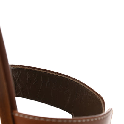 Hermes Box Calfskin Oran Sandals 38 Gold 8 of 8