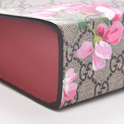 Gucci GG Supreme Monogram Blooms Large Cosmetic Case Beige Multicolor Dry Rose 8 of 10