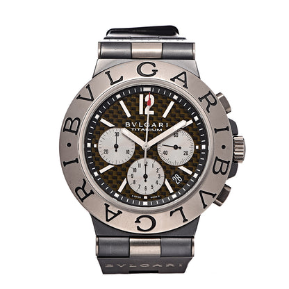 Bulgari Titanium Rubber 44mm Diagono Chronograph Automatic Watch Black 1 of 7