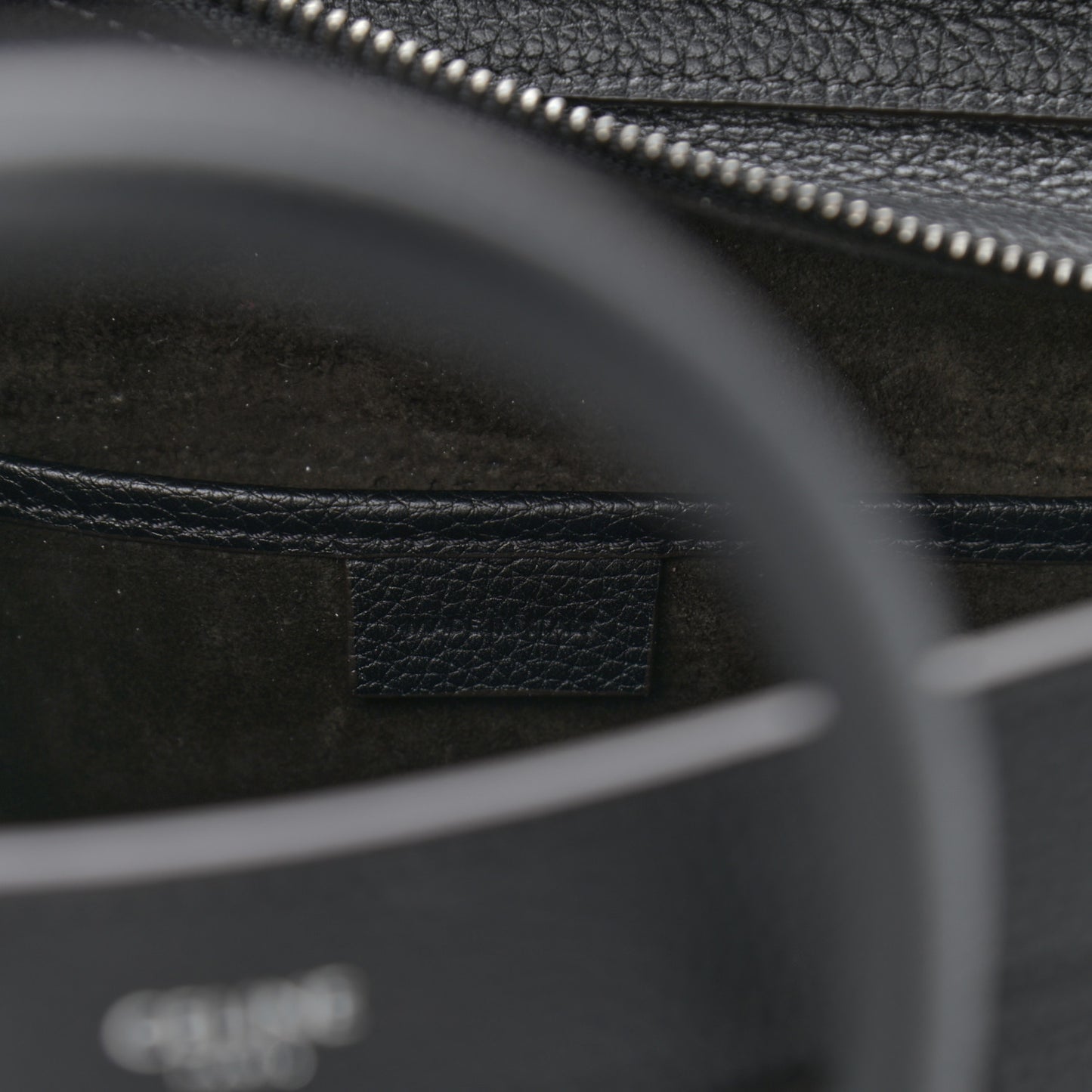 Drummed Calfskin Nano Luggage Black