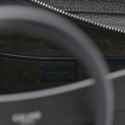 Celine Drummed Calfskin Nano Luggage Black 7 of 10