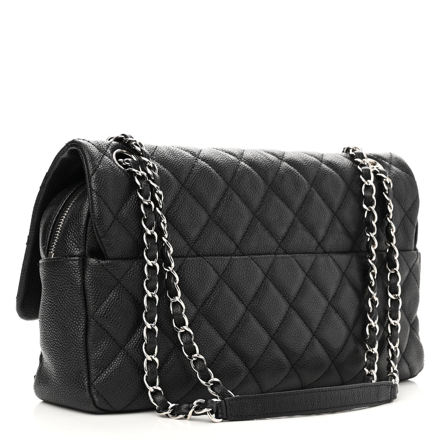 Caviar Quilted Jumbo Easy Flap Black