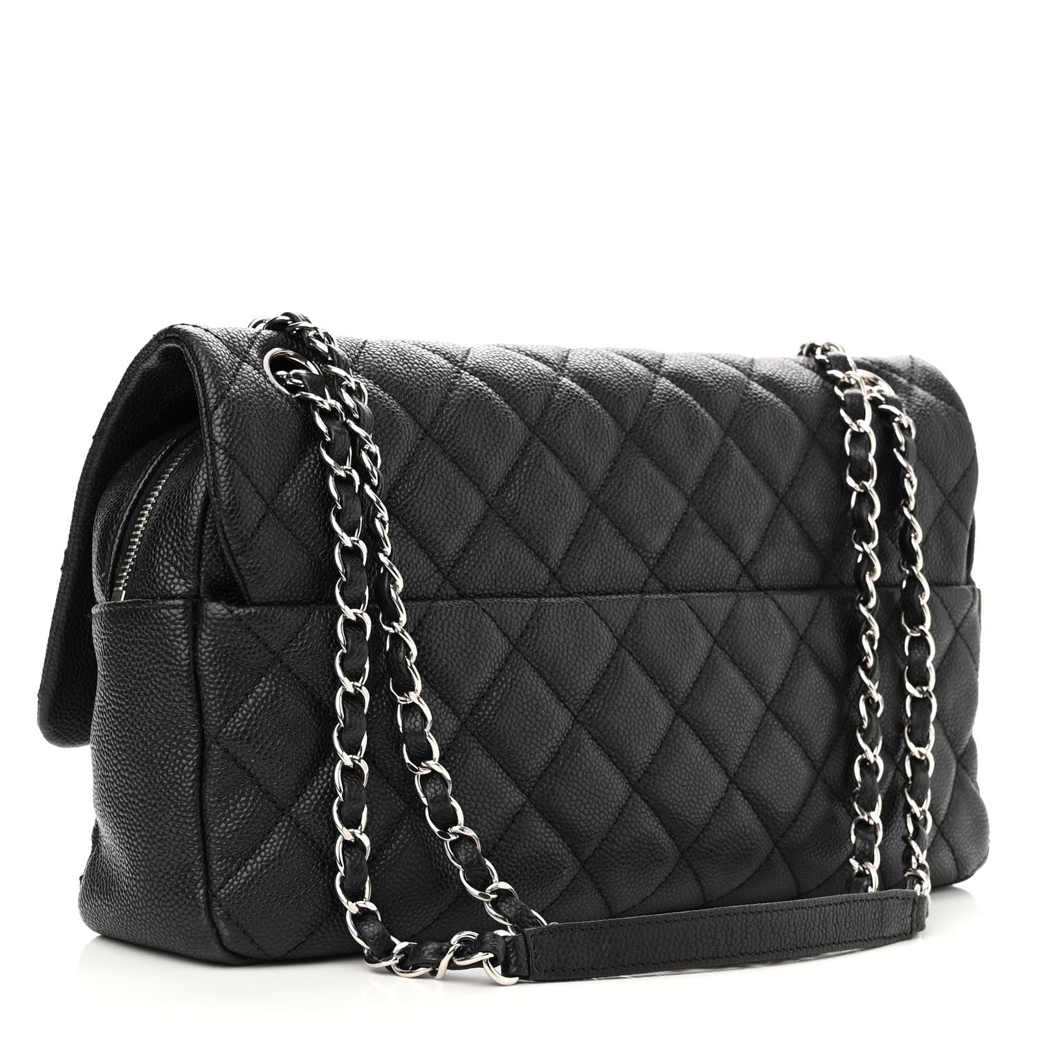 Chanel Caviar Quilted Jumbo Easy Flap Black 3 of 12