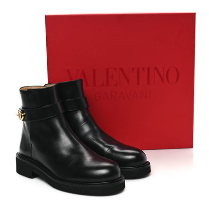 Valentino Garavani Calfskin VLogo Locker 40mm Ankle Boots 36 Black 9 of 9