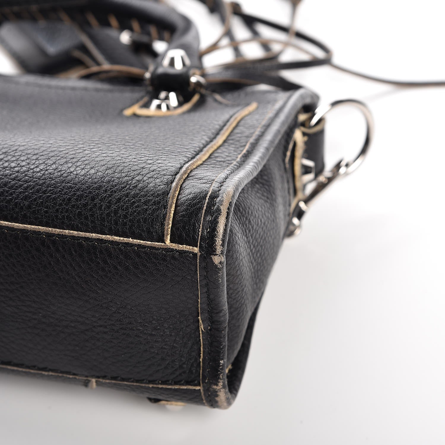 Balenciaga Supple Grained Calfskin Classic Silver Hardware Highlight Mini City Black 18 of 18