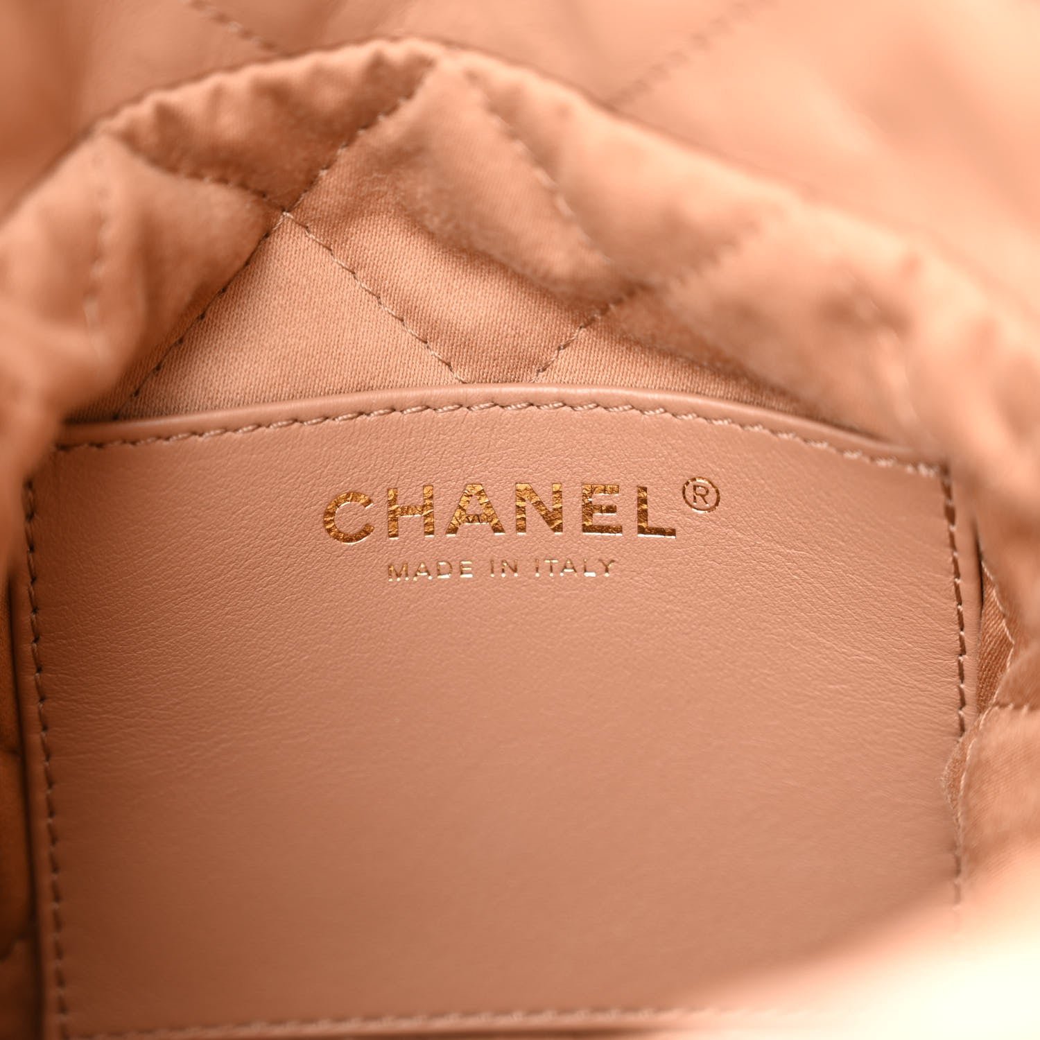 Chanel Shiny Calfskin Quilted Mini Chanel 22 Dark Beige 6 of 10