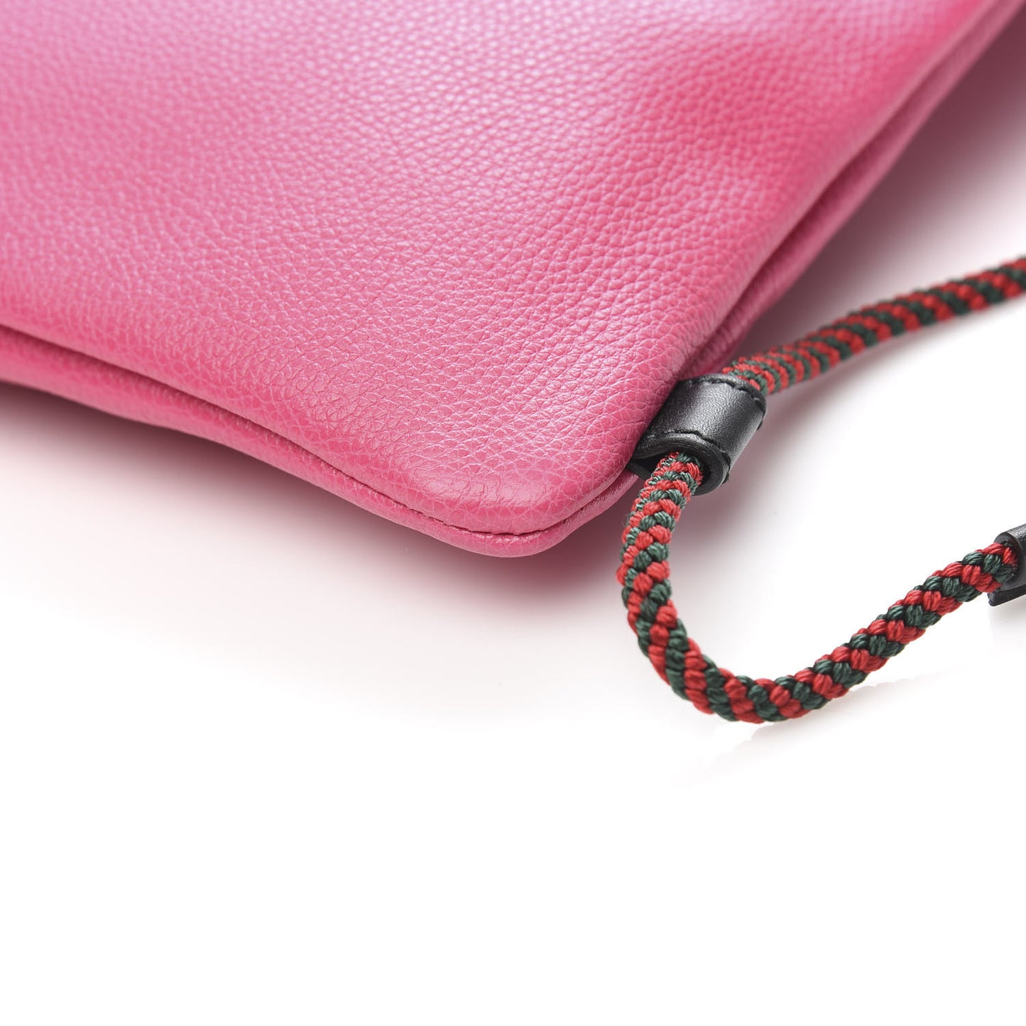 Grained Calfskin Logo Drawstring Backpack Box Pink Green Black