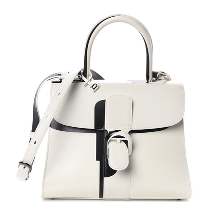 Delvaux Box Calfskin Light And Shadow MM Brillant Satchel Ivory Black 1 of 9
