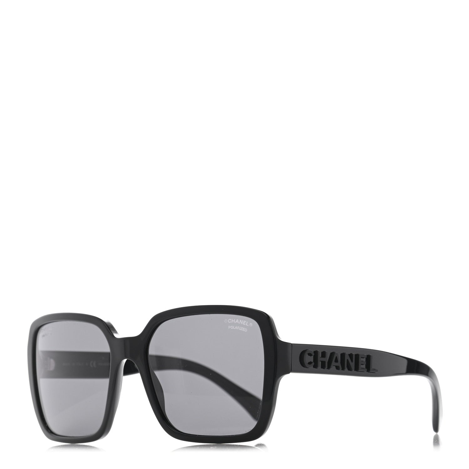 Chanel Acetate Polarized Square Sunglasses 5408 Black 1 of 9
