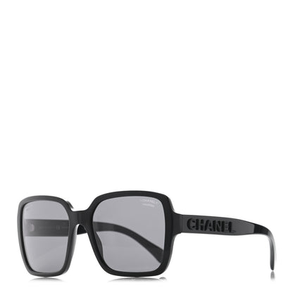 Chanel Acetate Polarized Square Sunglasses 5408 Black 1 of 9