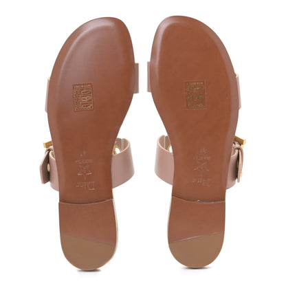 Christian Dior Calfskin D-Dior Slide Sandals 37 Rose De Vents 6 of 13