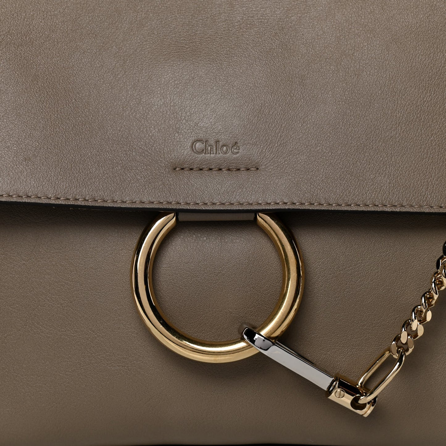 Calfskin Small Faye Day Shoulder Bag Motty Grey