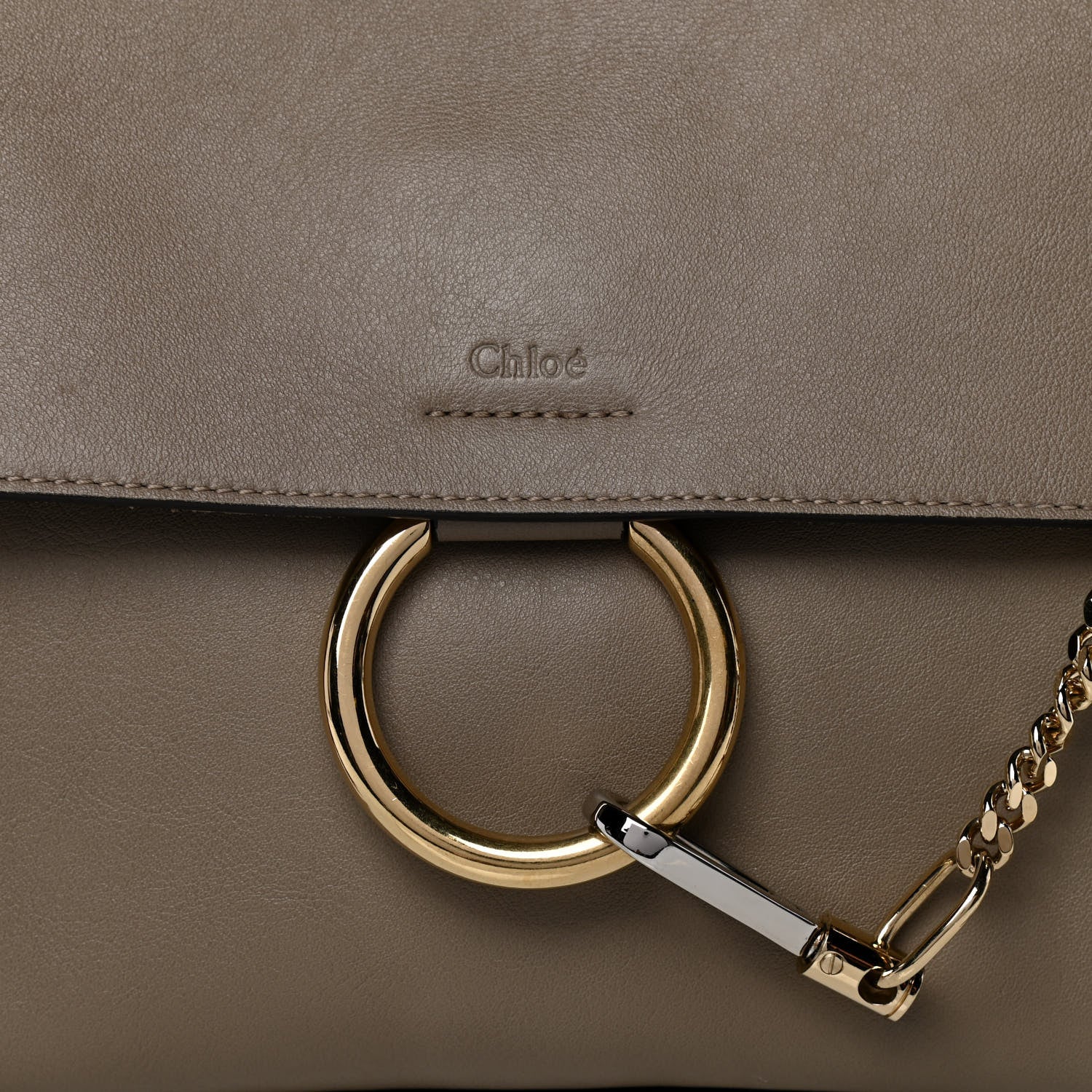 Chloe Calfskin Small Faye Day Shoulder Bag Motty Grey 8 of 10