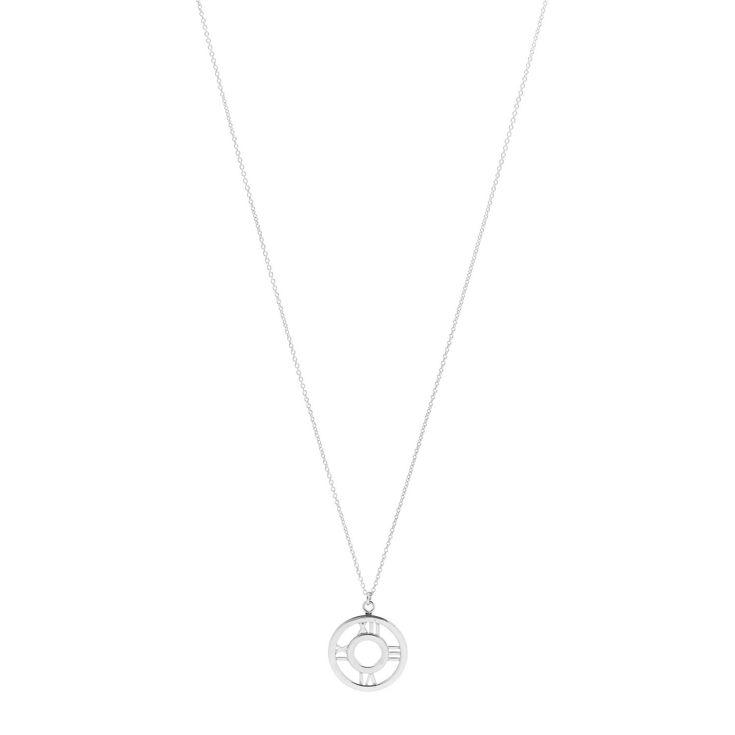 Sterling Silver Medium Atlas Open Pendant Necklace