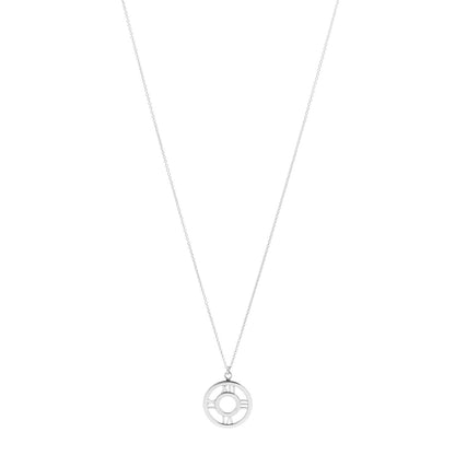 Tiffany Sterling Silver Medium Atlas Open Pendant Necklace 1 of 5
