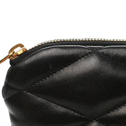 Saint Laurent Lambskin Monogram Medium Sade Puffer Pouch Black 8 of 9