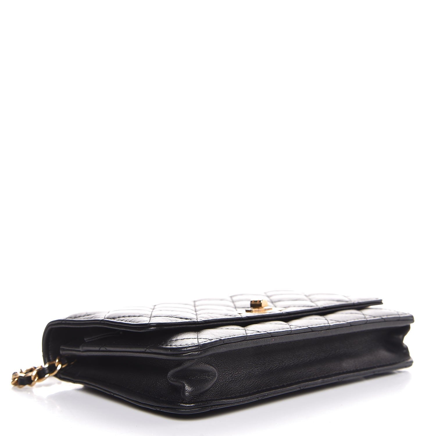 Chanel Aged Calfskin Quilted Reissue Wallet On Chain WOC Black 4 of 8