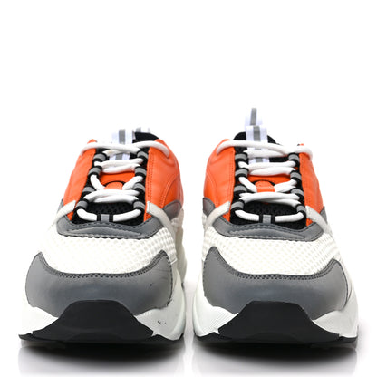 Christian Dior Technical Mesh Calfskin Mens B22 Sneakers 40 White Orange 2 of 8