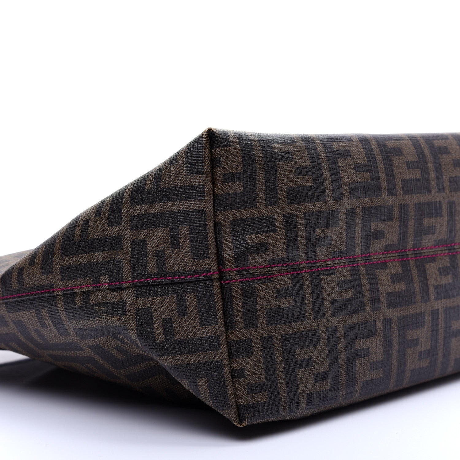Fendi Zucca Spalmati Clover Lady Bug Roll Tote Tobacco 6 of 11