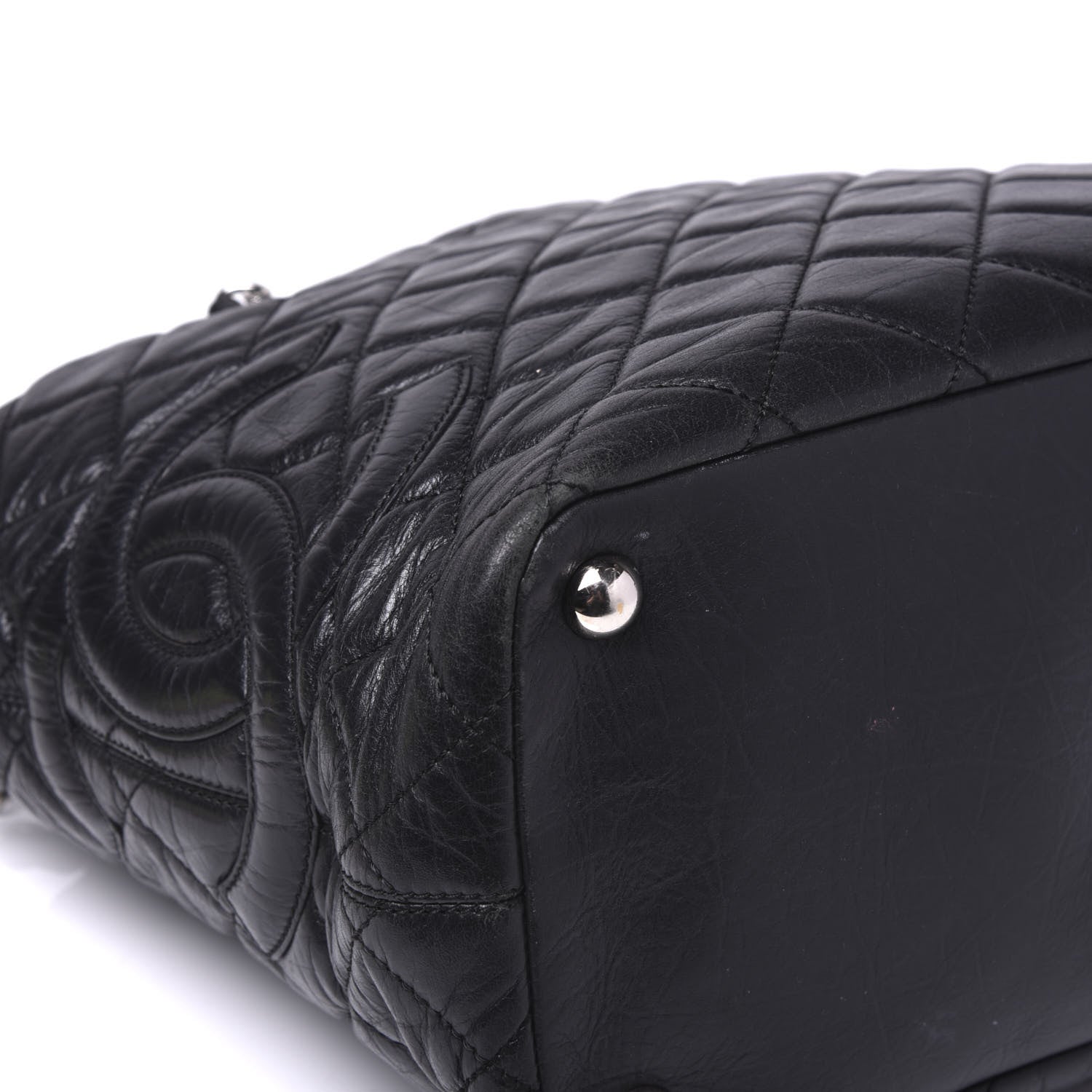 Chanel Aged Calfskin Quilted Large Cotton Club Tote Black 5 of 11