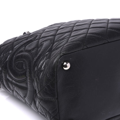 Chanel Aged Calfskin Quilted Large Cotton Club Tote Black 5 of 11