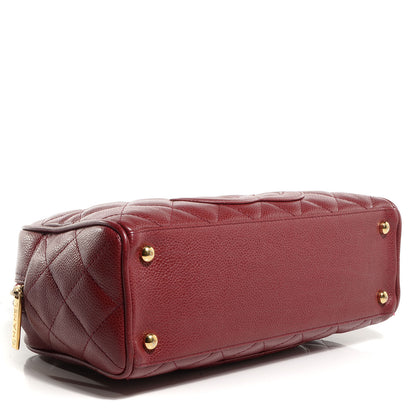 Chanel Caviar Quilted Small Bowler Red 4 of 7