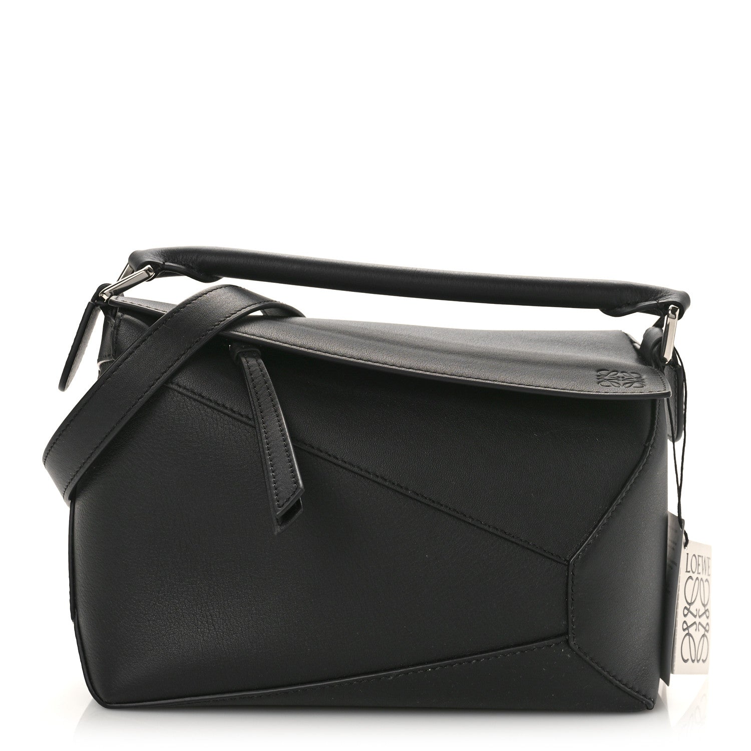 Loewe Calfskin Small Puzzle Edge Bag Black 1 of 11