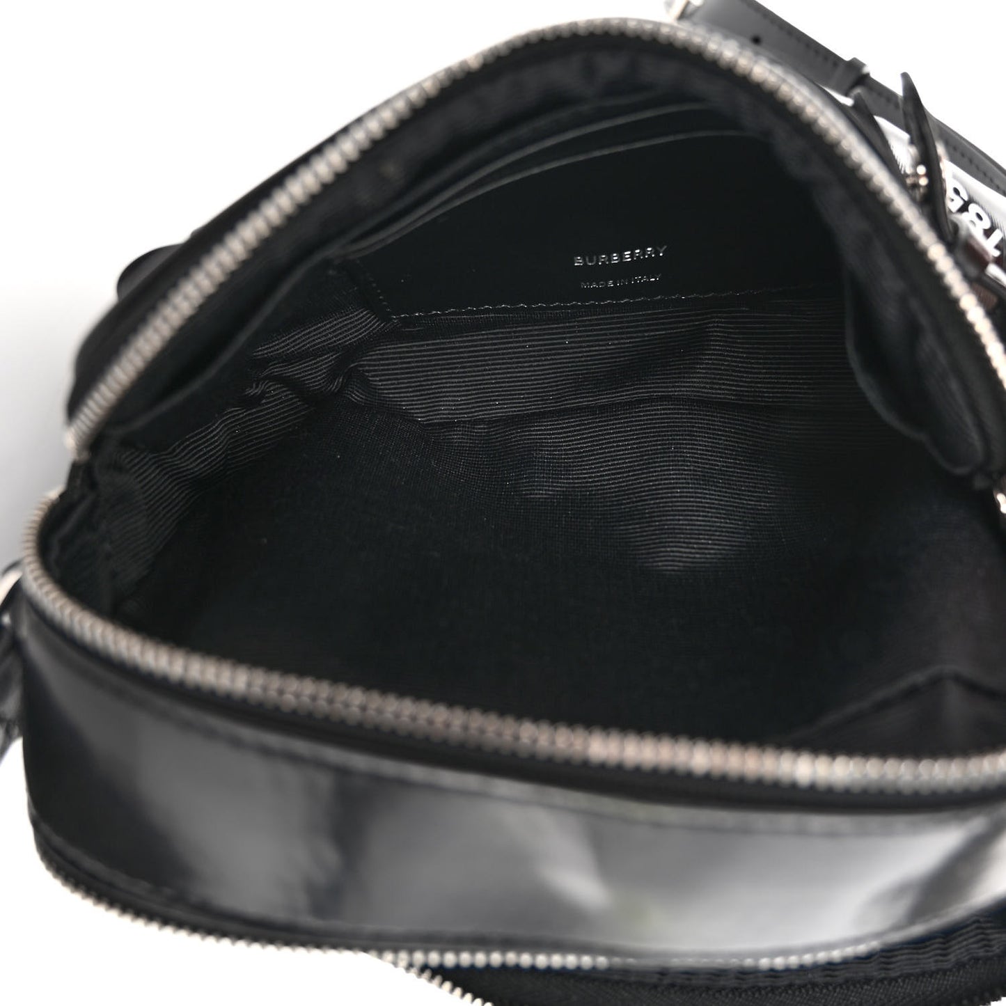 Coated Canvas Horseferry Print Micro Camera Bag Black