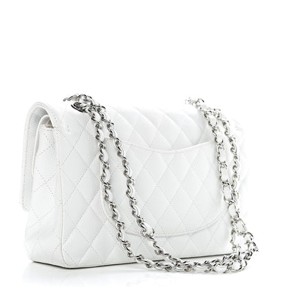 Chanel Caviar Quilted Medium Double Flap White 3 of 10