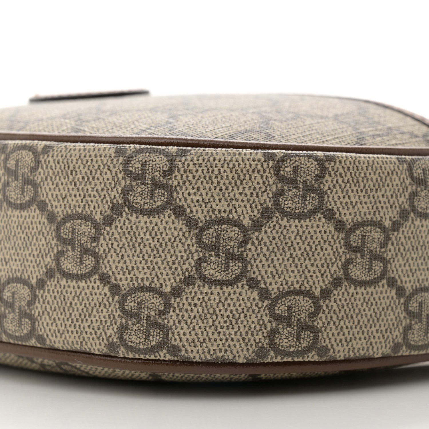 Gucci GG Supreme Monogram Azalea Calfskin Mini Retro Interlocking G Half Moon Bag Beige Ebony Brown Sugar 10 of 10