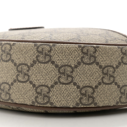 Gucci GG Supreme Monogram Azalea Calfskin Mini Retro Interlocking G Half Moon Bag Beige Ebony Brown Sugar 10 of 10