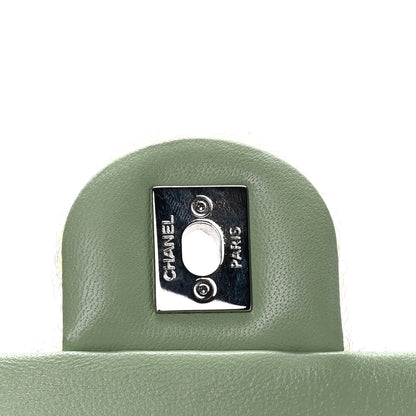 Chanel Sequin Mini Waterfall Flap Green Light Green Yellow 10 of 18