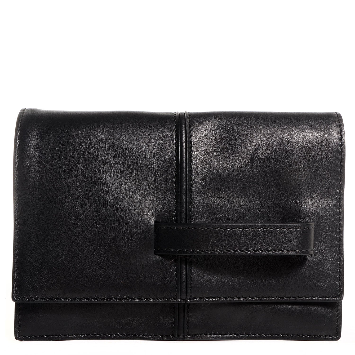 Valentino Garavani Vitello My Own Code Flap Clutch Black 1 of 9