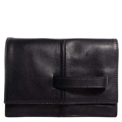 Valentino Garavani Vitello My Own Code Flap Clutch Black 1 of 9