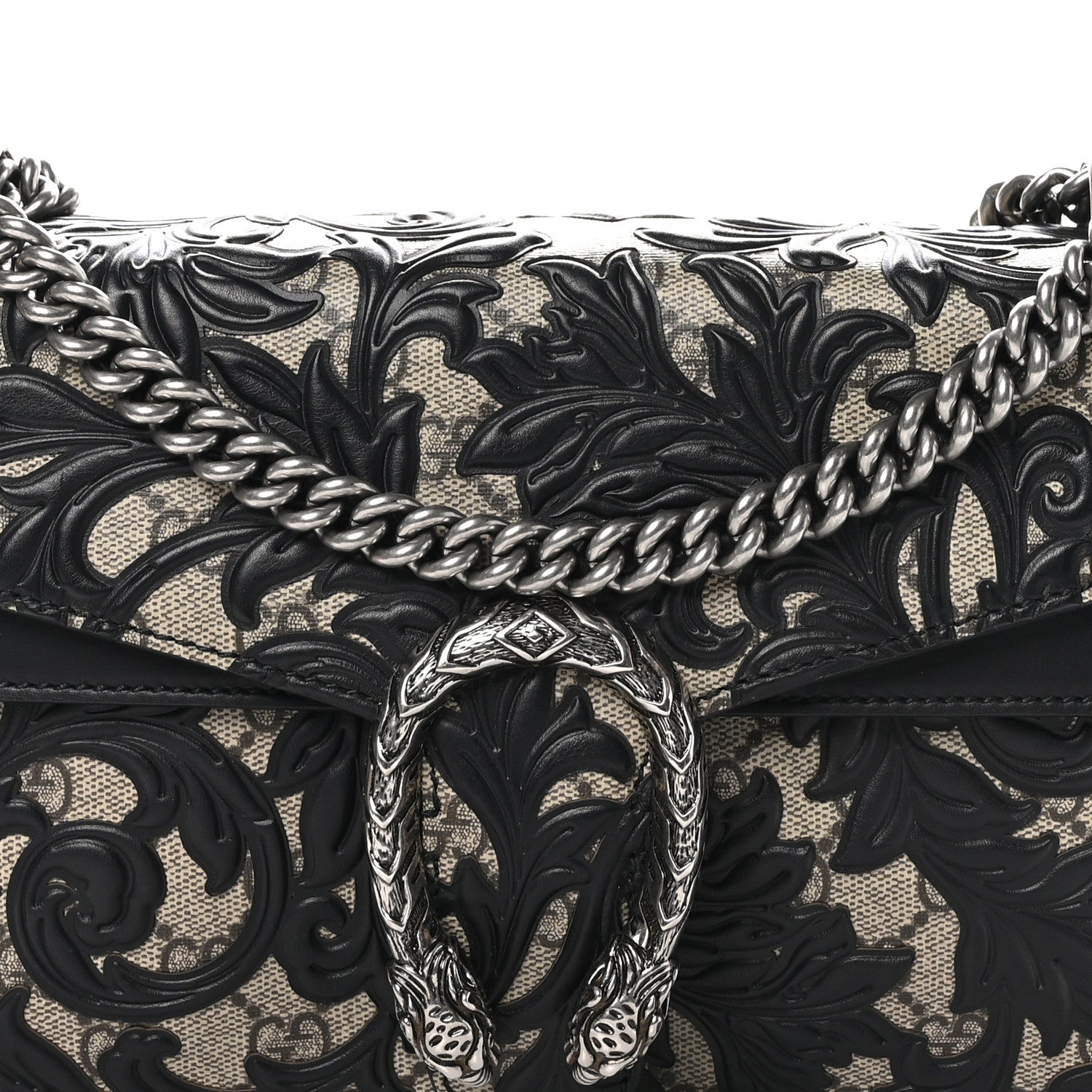 Gucci GG Supreme Monogram Arabesque Small Dionysus Shoulder Bag Black 9 of 11