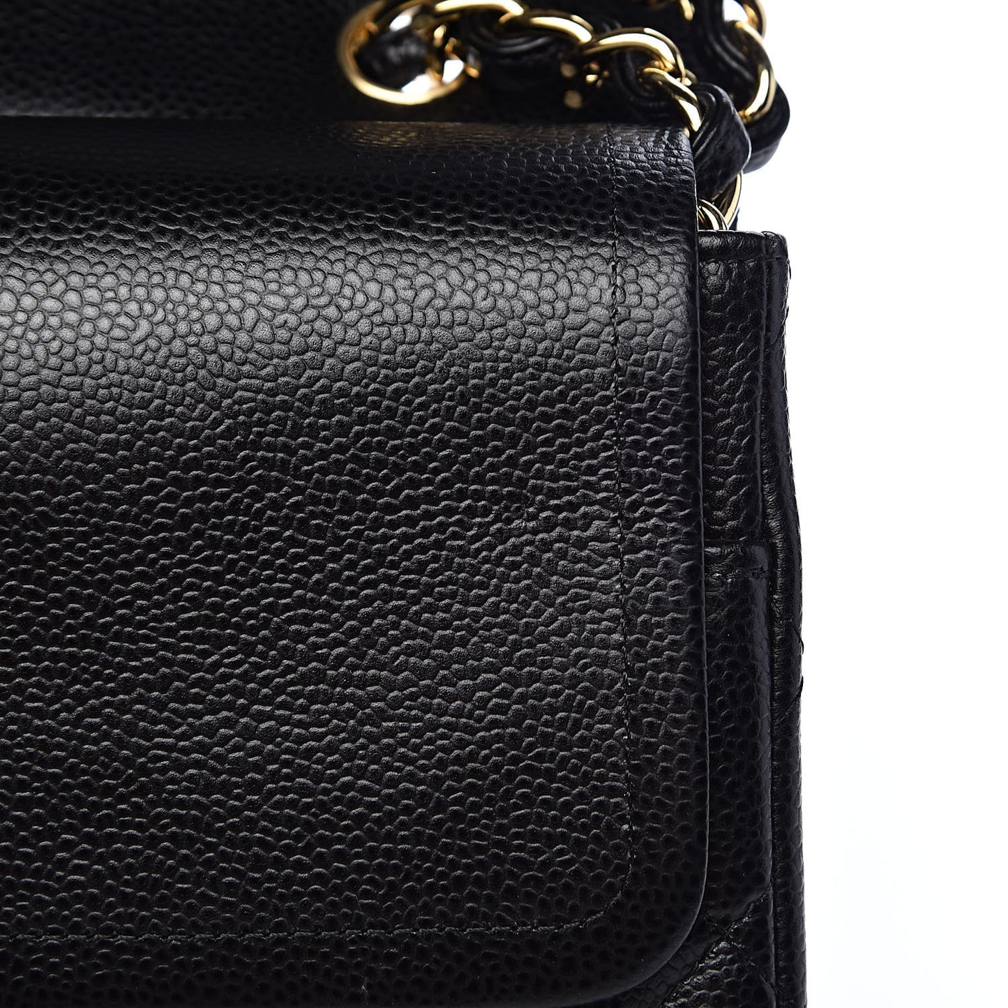 Caviar Quilted Maxi Double Flap Black