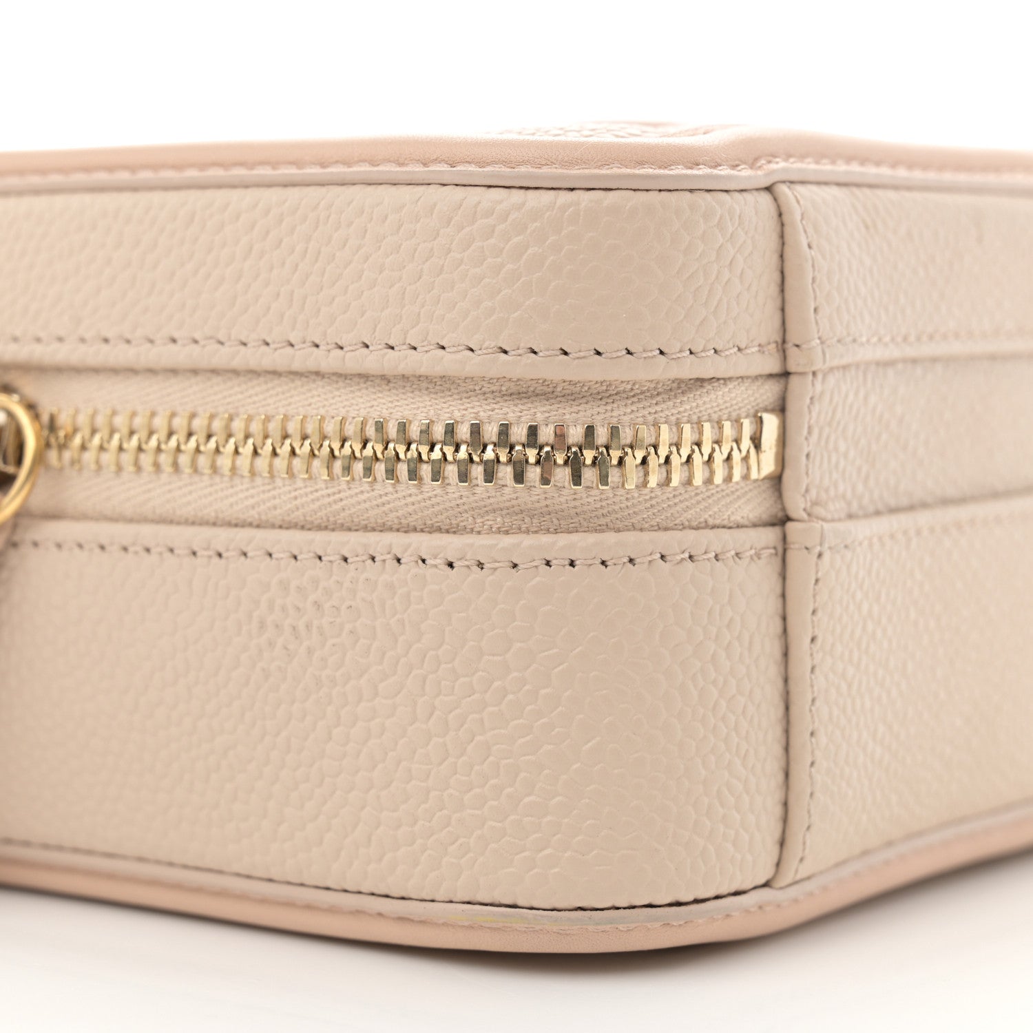 Chanel Caviar Quilted Small CC Filigree Vanity Case Beige 9 of 11