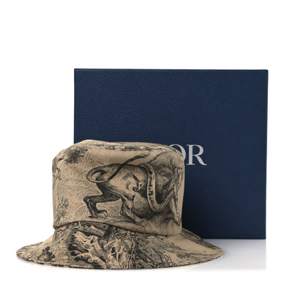 Christian Dior Oblique Toile De Jouy Reversible Teddy-D Brim Bucket Hat 59 Hazelnut Black 15 of 15