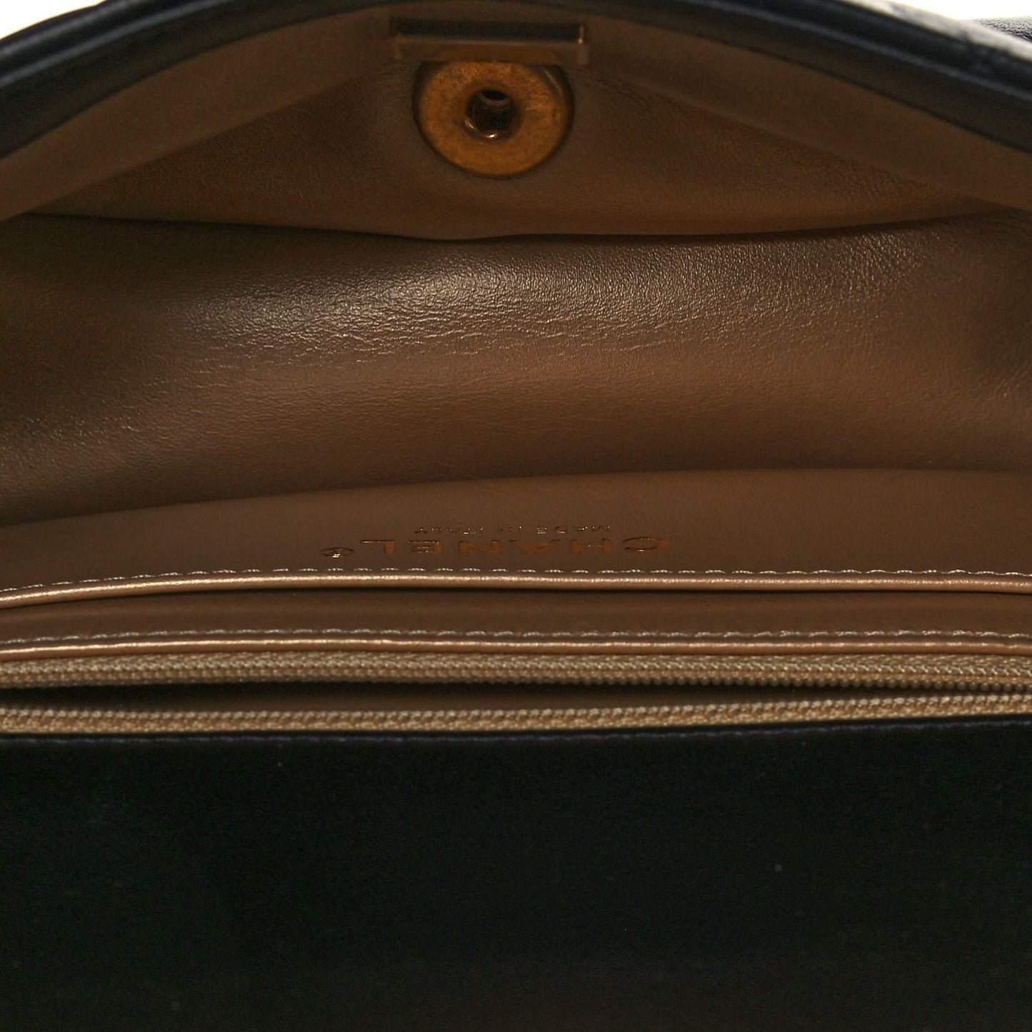 Lambskin Quilted Mini Rectangular Pearl Crush Flap Black