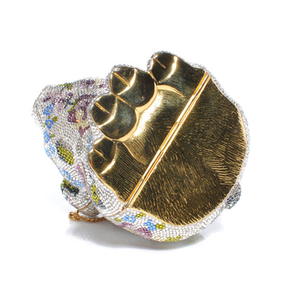 Judith Leiber Crystal Floral Pig Minaudiere Clutch 6 of 8