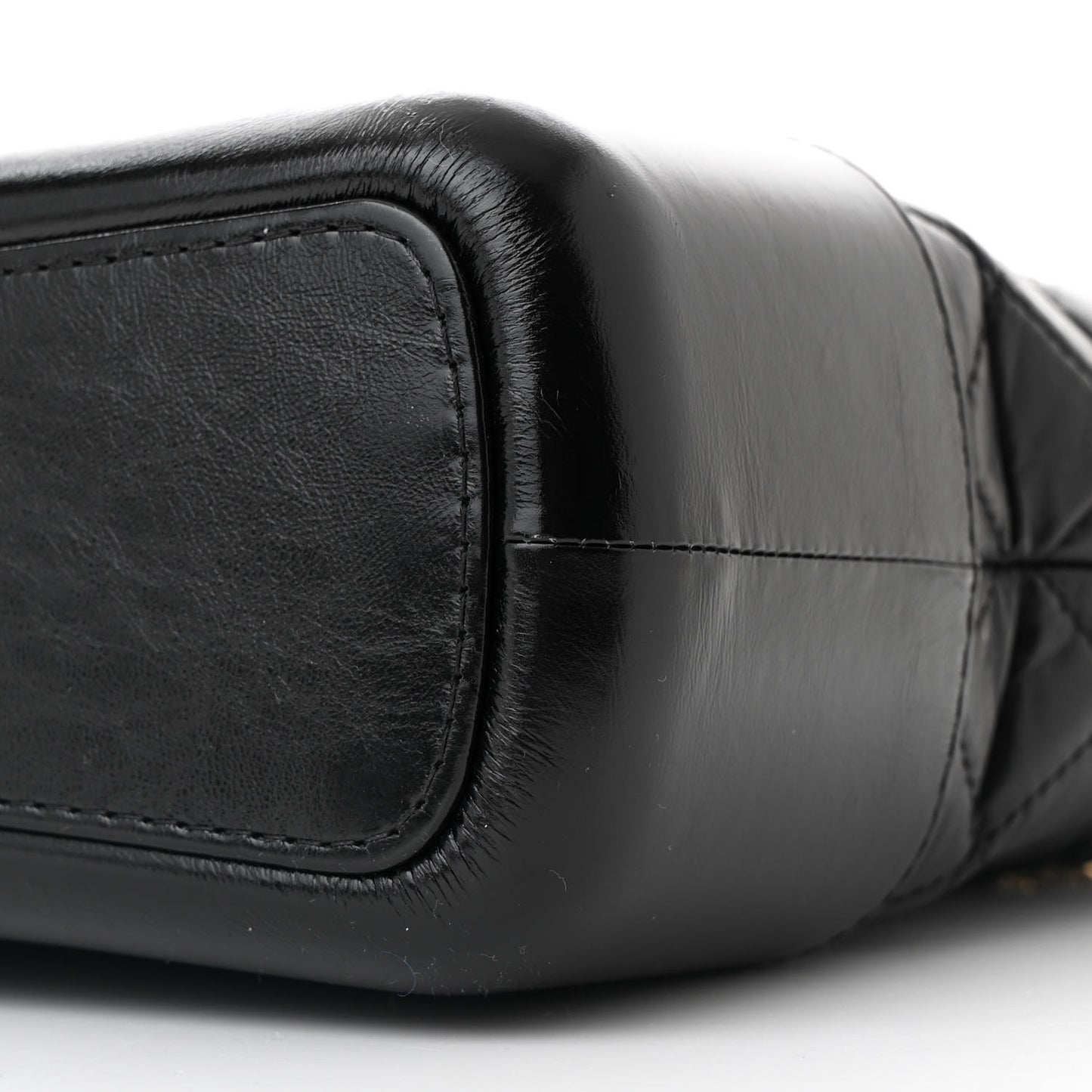 Aged Calfskin Quilted Medium Gabrielle Hobo Black
