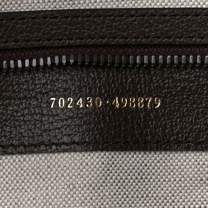 Gucci X ADIDAS Crystal Vintage Monogram Textured Dollar Calfskin Web Trefoil Logo Medium Messenger Bag Mid Natural Nut Off White New Acero 7 of 10